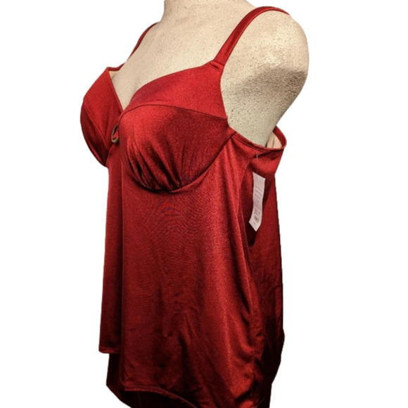 NWT Lane Bryant 3 piece Swim set, top 40C, swim skirt 16 & cover up - Picture 11 of 16